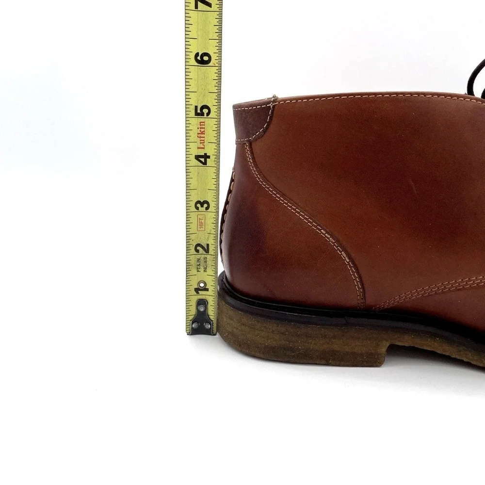 NWT Johnston & Murphy Men's Brown Leather Chukka Boots Size 10.5 M Genuine Crepe